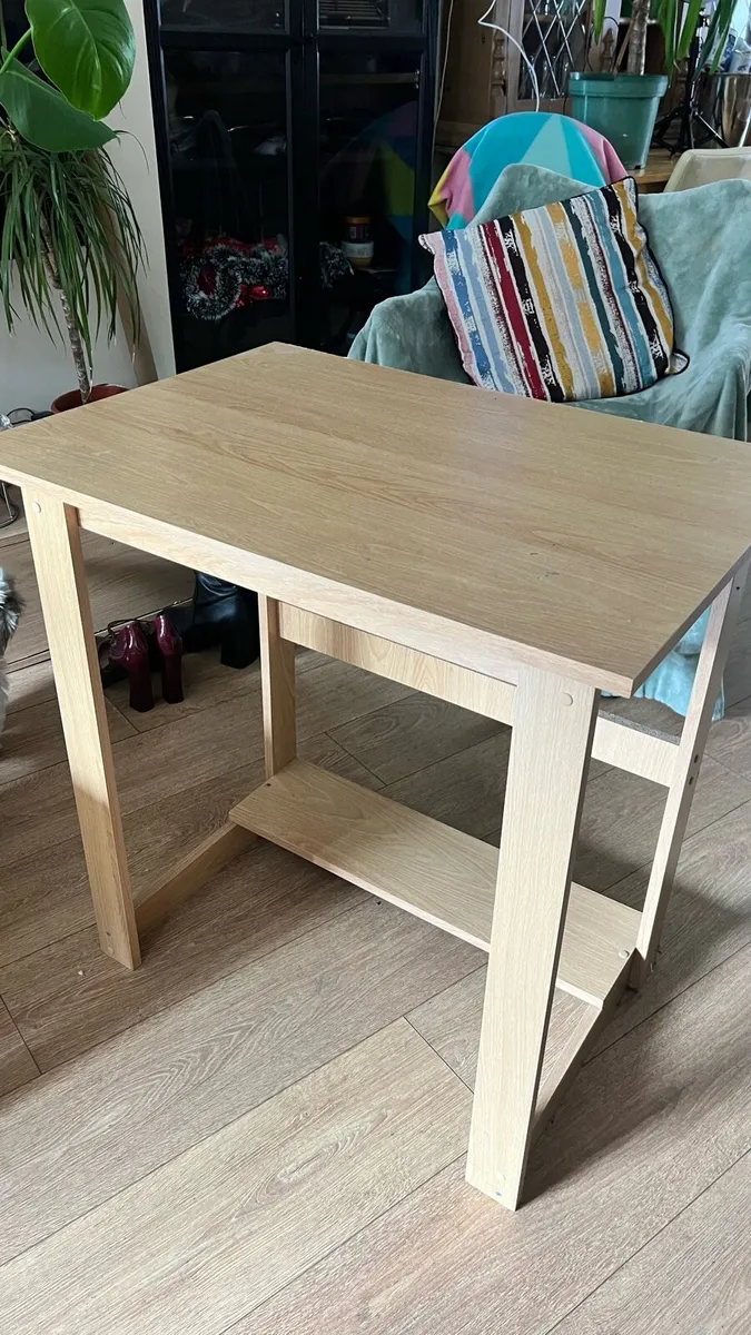 Modern Light Oak Desk / Table – Great Condition - Image 2