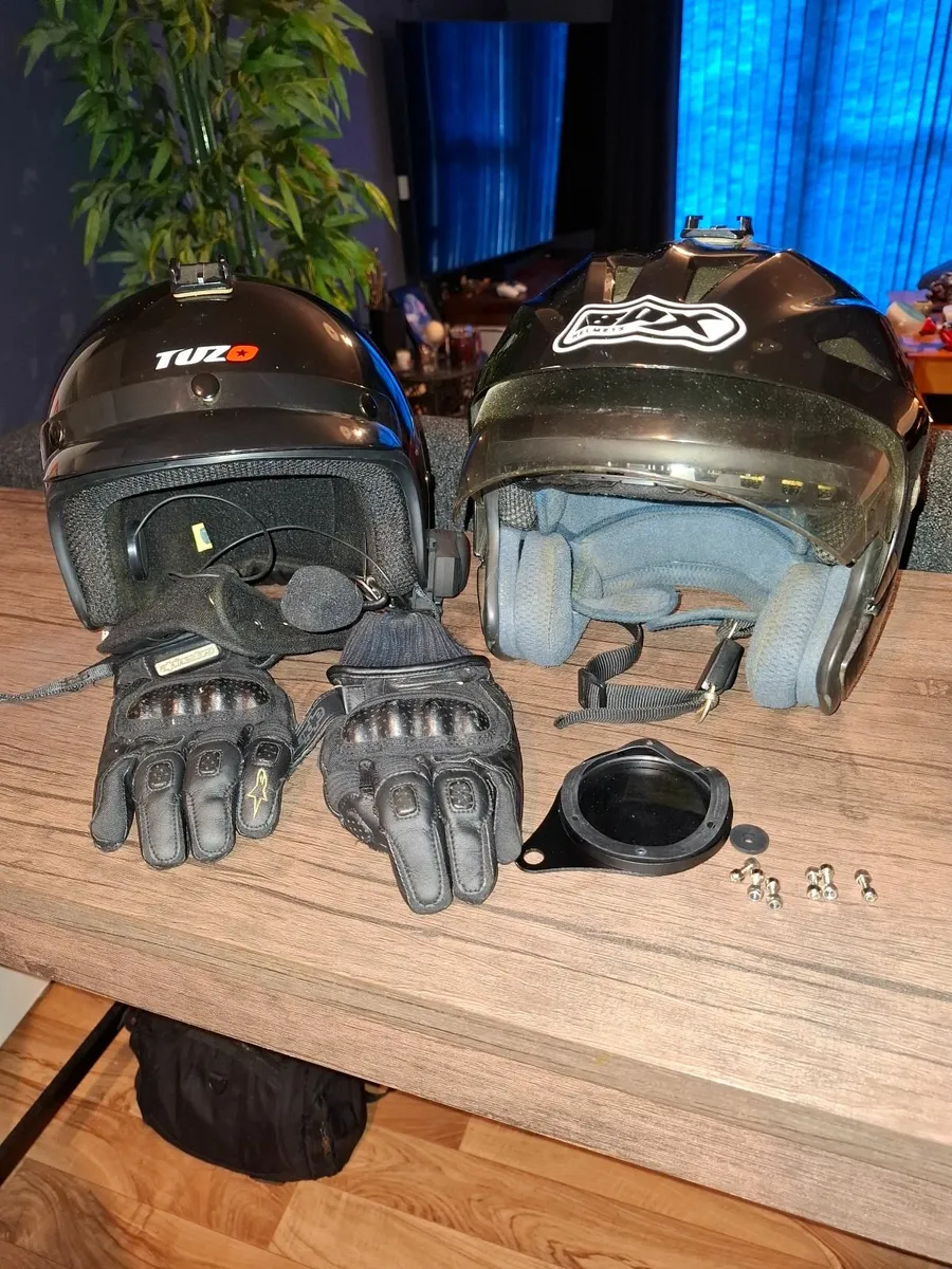 Motorbike Helmets  with Bluetooth speaker, tax dis - Image 2