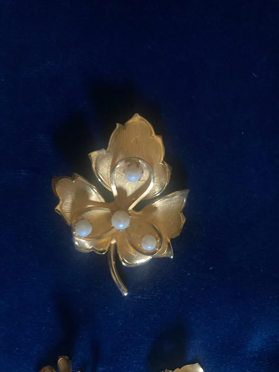Vintage Brooch & Earrings - Image 3