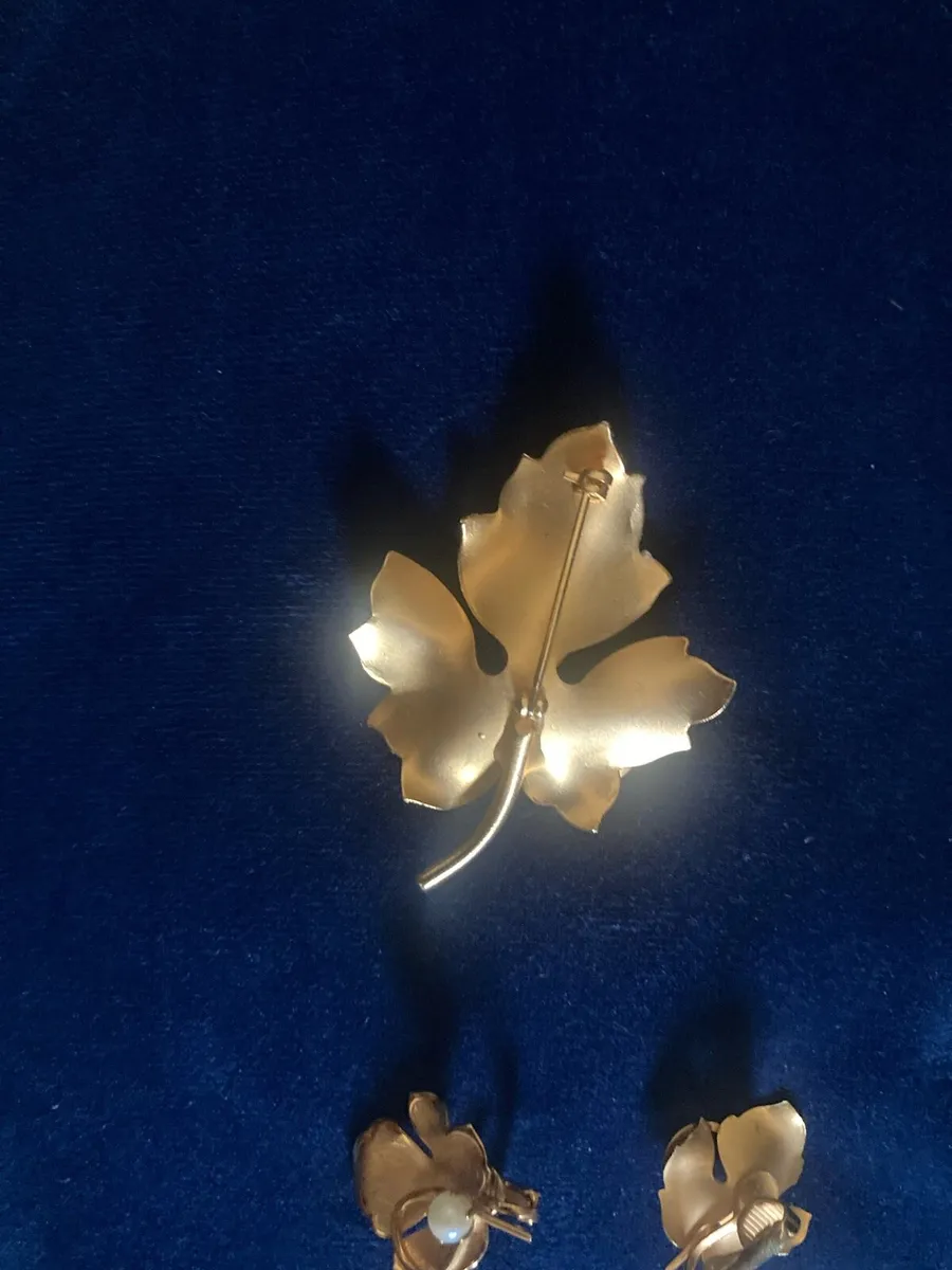 Vintage Brooch & Earrings - Image 4