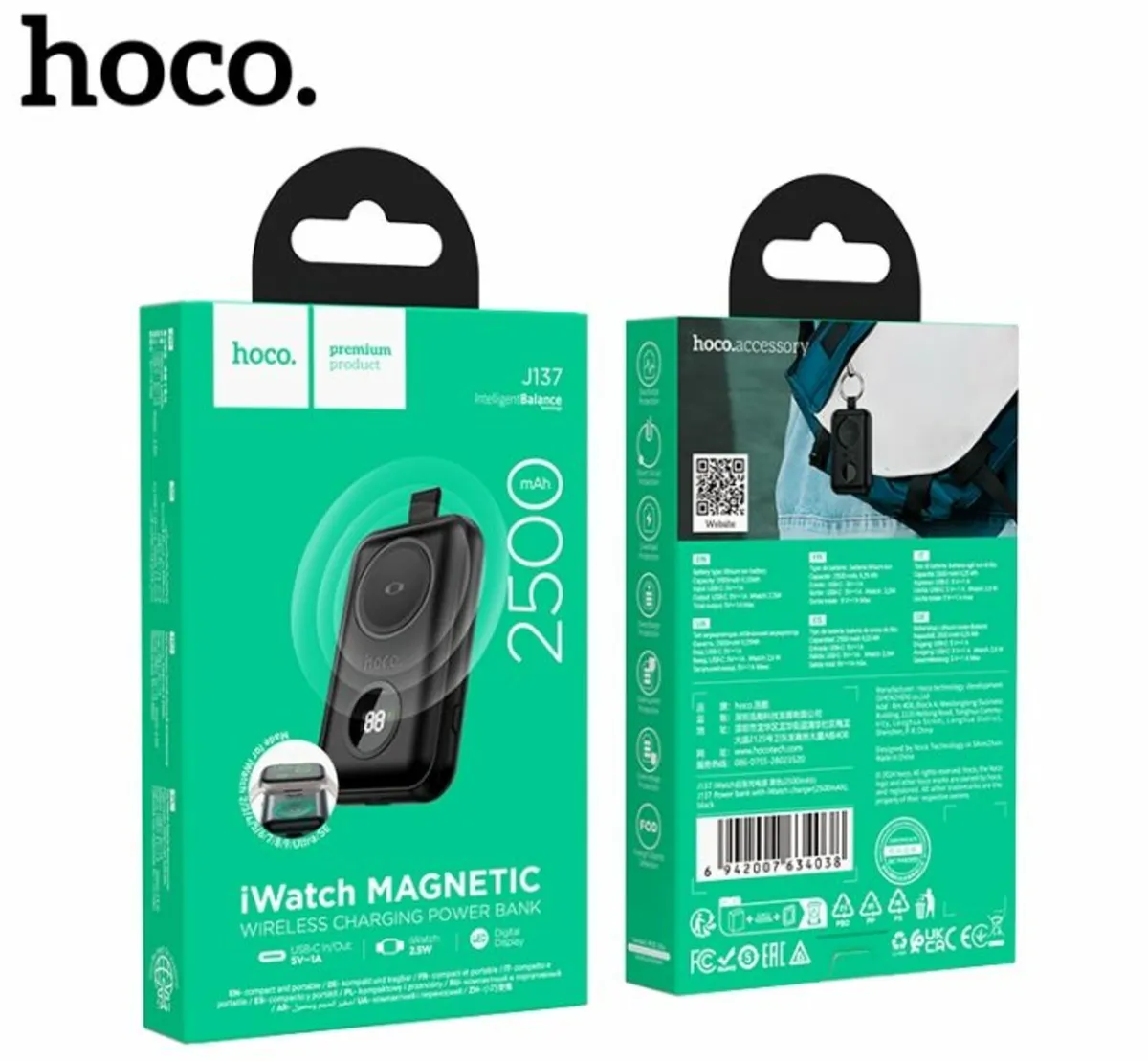 Pocket Power Bank  iWatch Wireless 2,500 Hoco J137 - Image 1