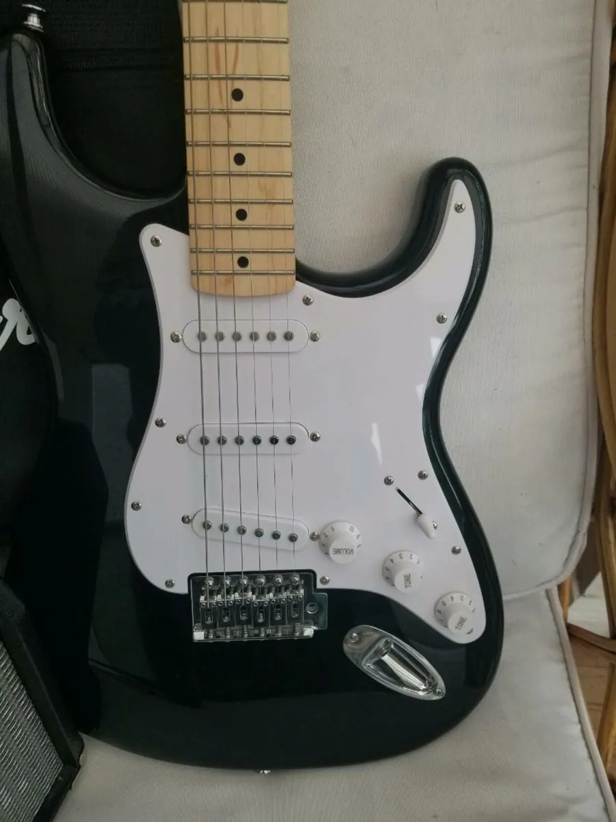 fender stratocaster electric guitar an fender amp - Image 4
