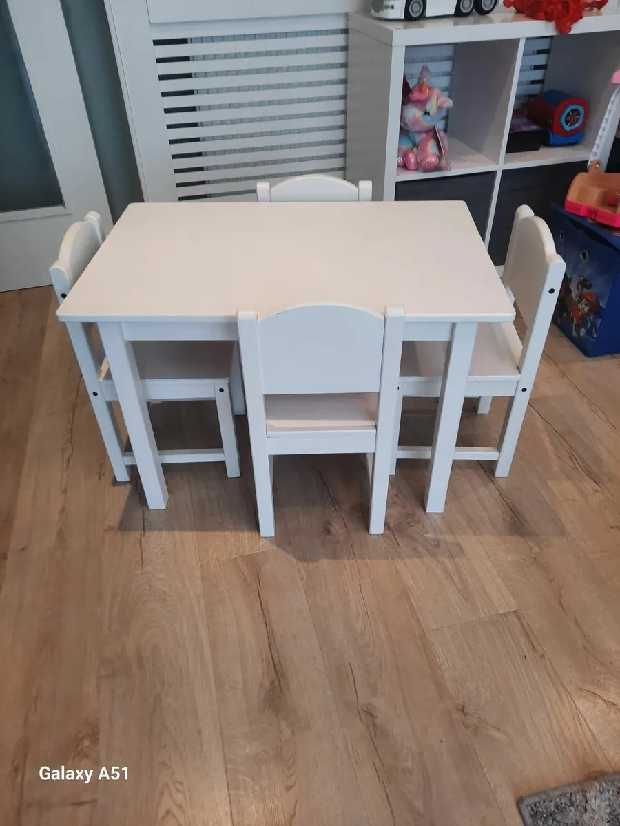 Ikea Sundvik kids table and chairs - Image 1