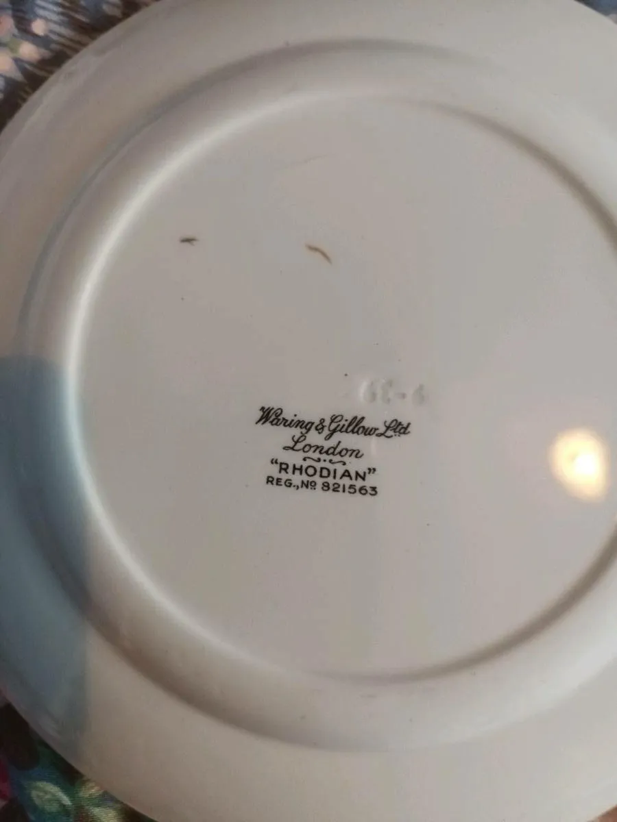 Set of 4 Warring & Gillows SOUP Bowls and Plates - Image 2