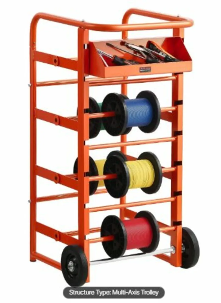 Wire Spool Rack 11 Rods Cable Caddy for Industrial - Image 1