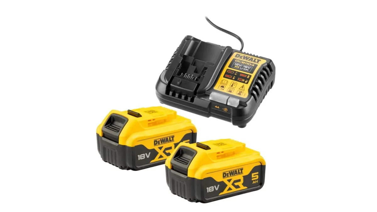 DeWalt 18v 5Ah 2 Pack and Charger - New