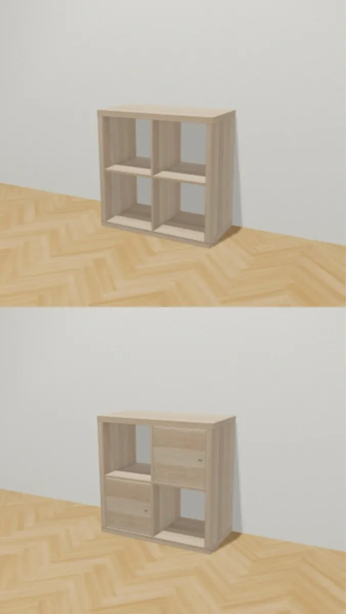 IKEA Kallax 2x2 Shelf With or Without Doors - Image 1
