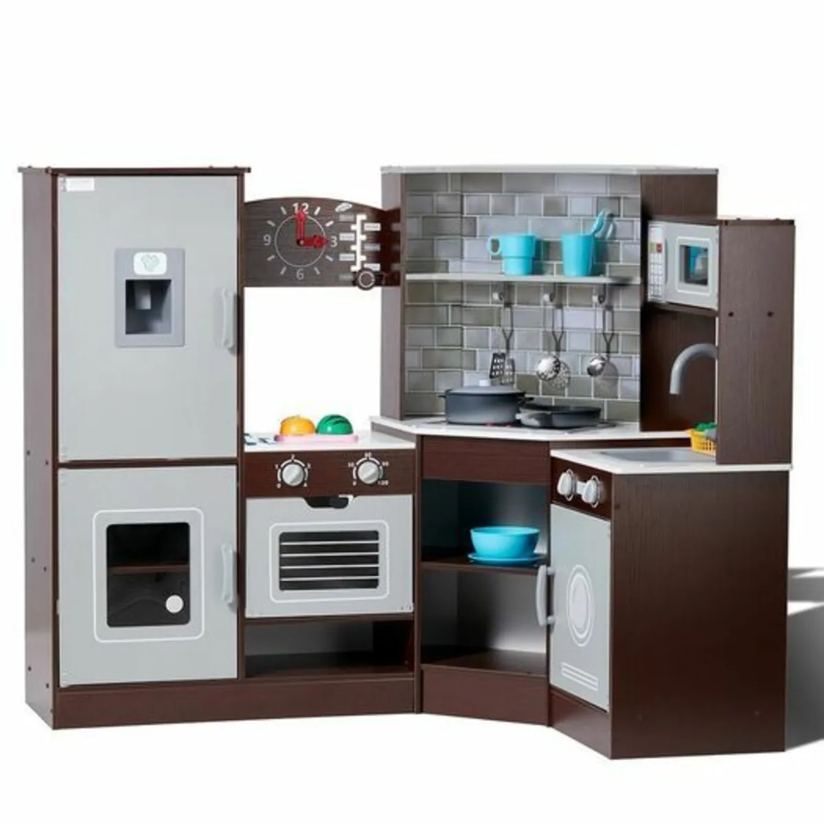 Kitchen Playset Kids Pretend Cooking Play Toy 24 P - Image 2