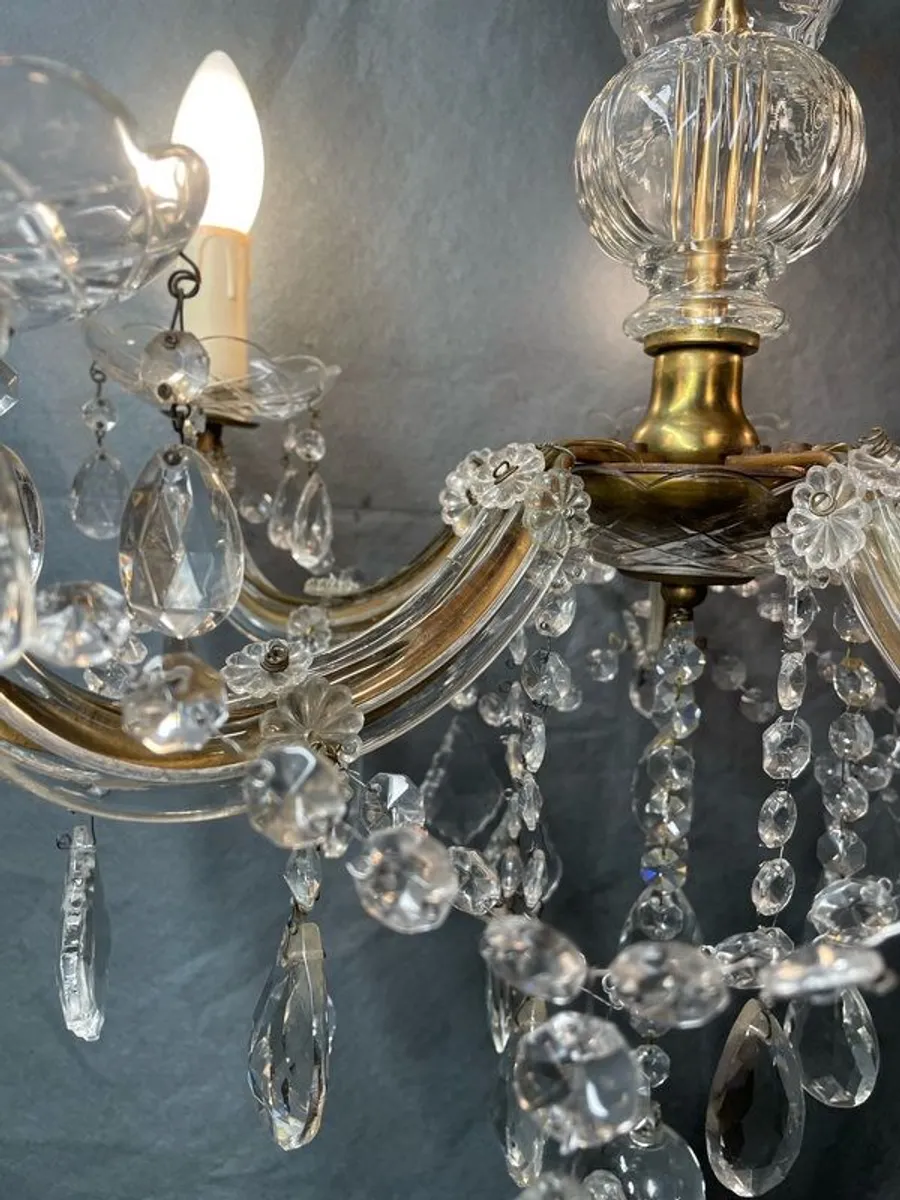 Elegant Five Branch Antique Marie Therese Chandelier. - Image 2
