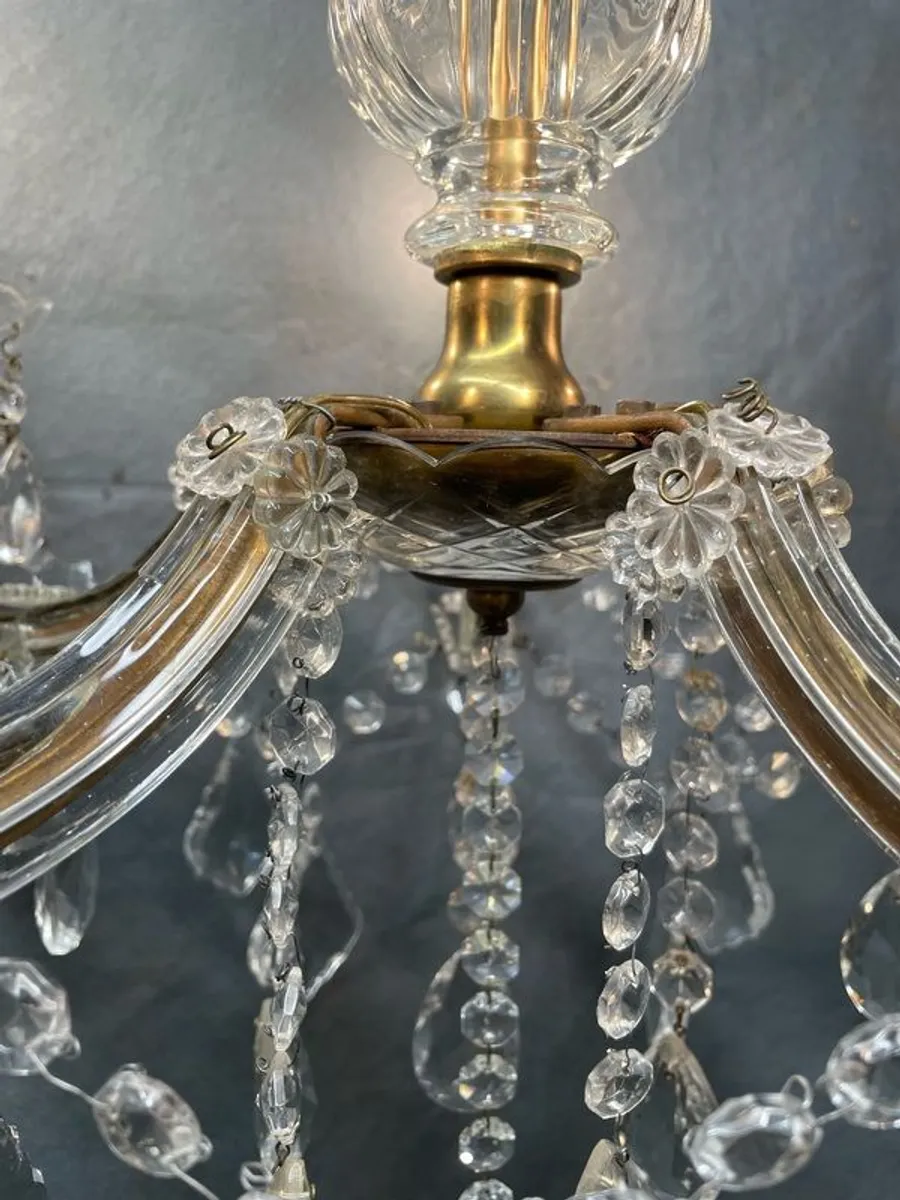 Elegant Five Branch Antique Marie Therese Chandelier. - Image 3