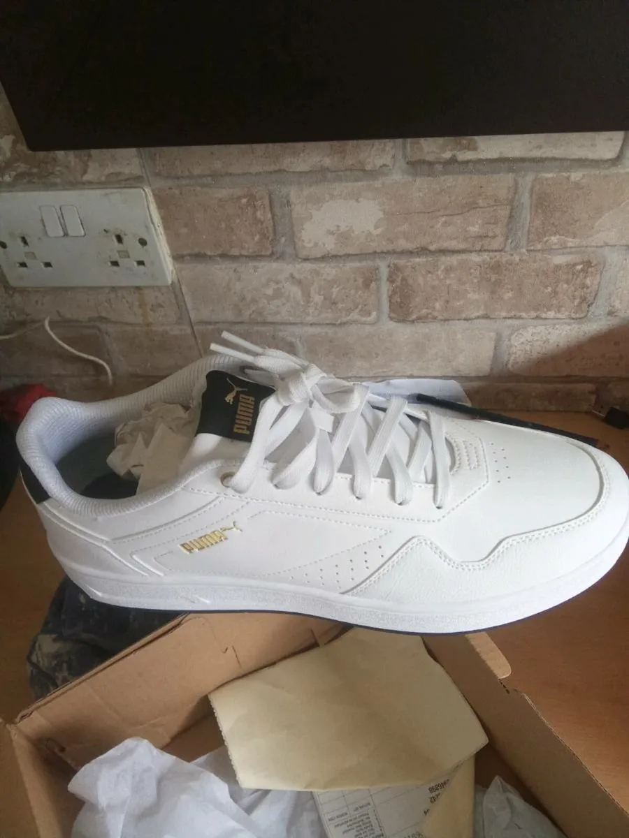 2 brand new pairs of puma runners white and black - Image 1