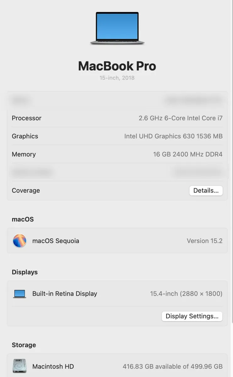 MacBook Pro 15 Intel Core i7, 16GB RAM, 512GB SSD - Image 4