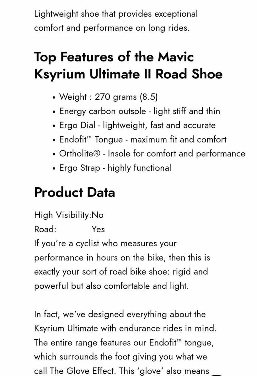 Mavic Cycling shoes - Image 2