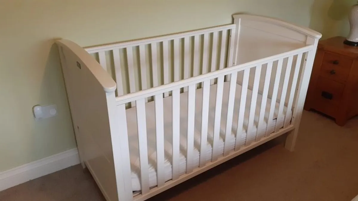 Cot Bed & Mattress - Image 2