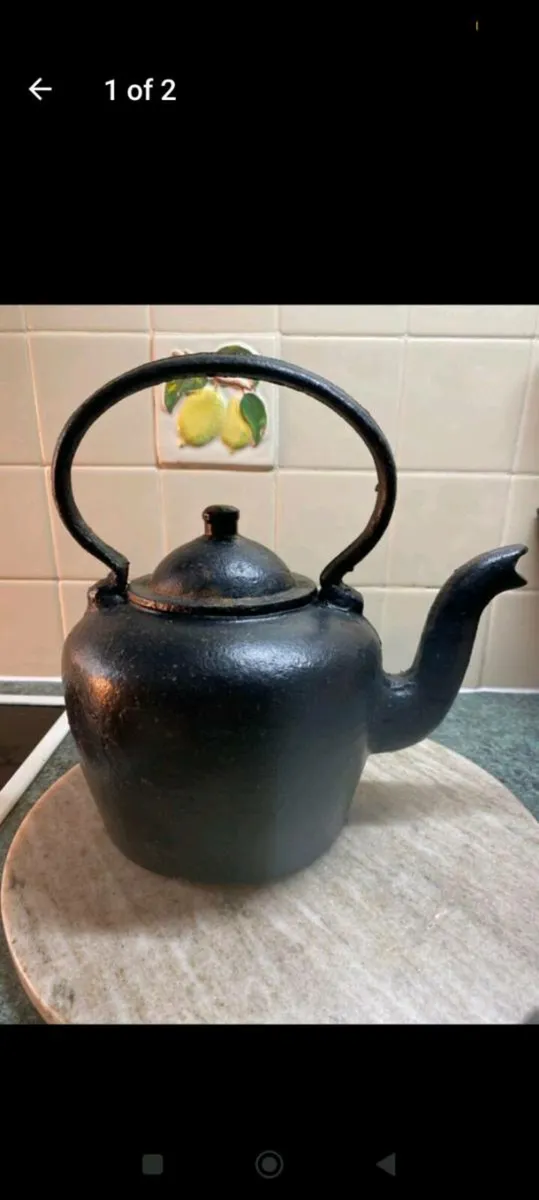 Antique Cast Iron Teapot
