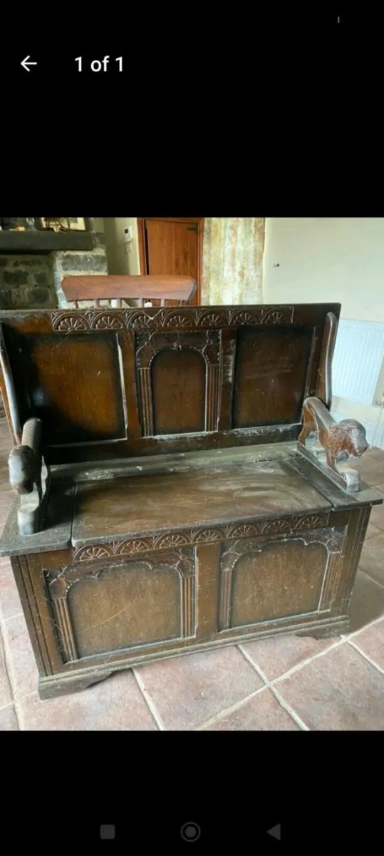 Antique Monks Bench