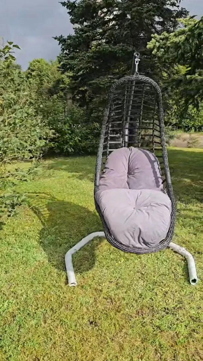 Egg Chair with Cushion and frame brand new - Image 3
