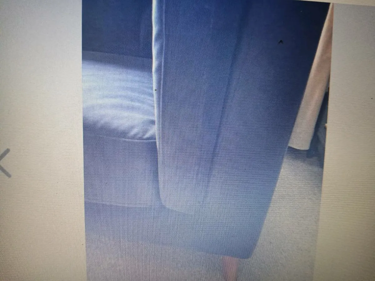 2 x 3 seater navy velvet Bellini sofas - Image 3