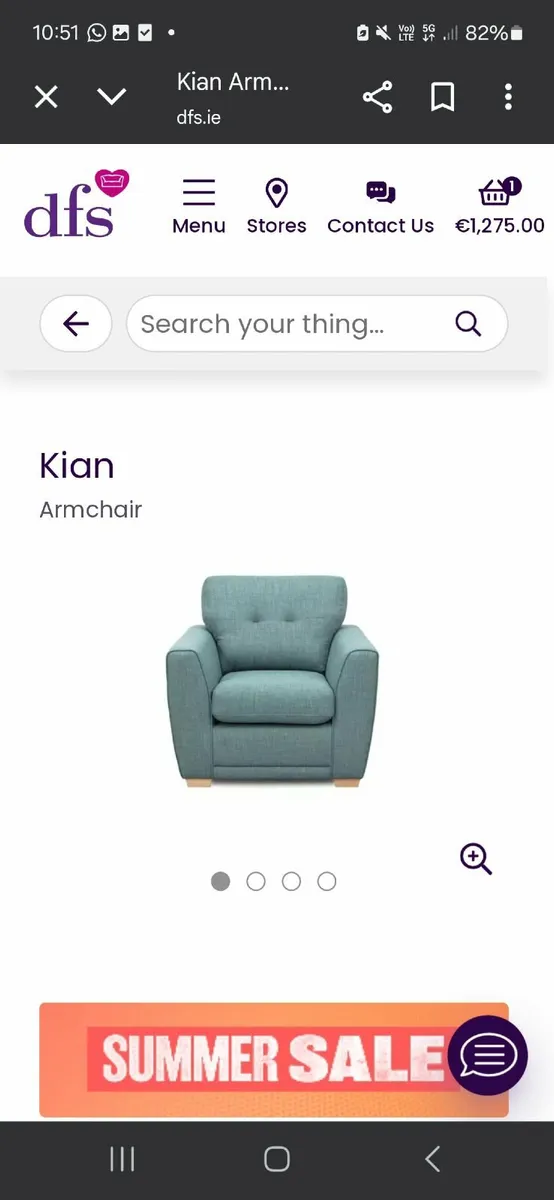 3 seater sofa / couch and 2 armchairs - Image 2