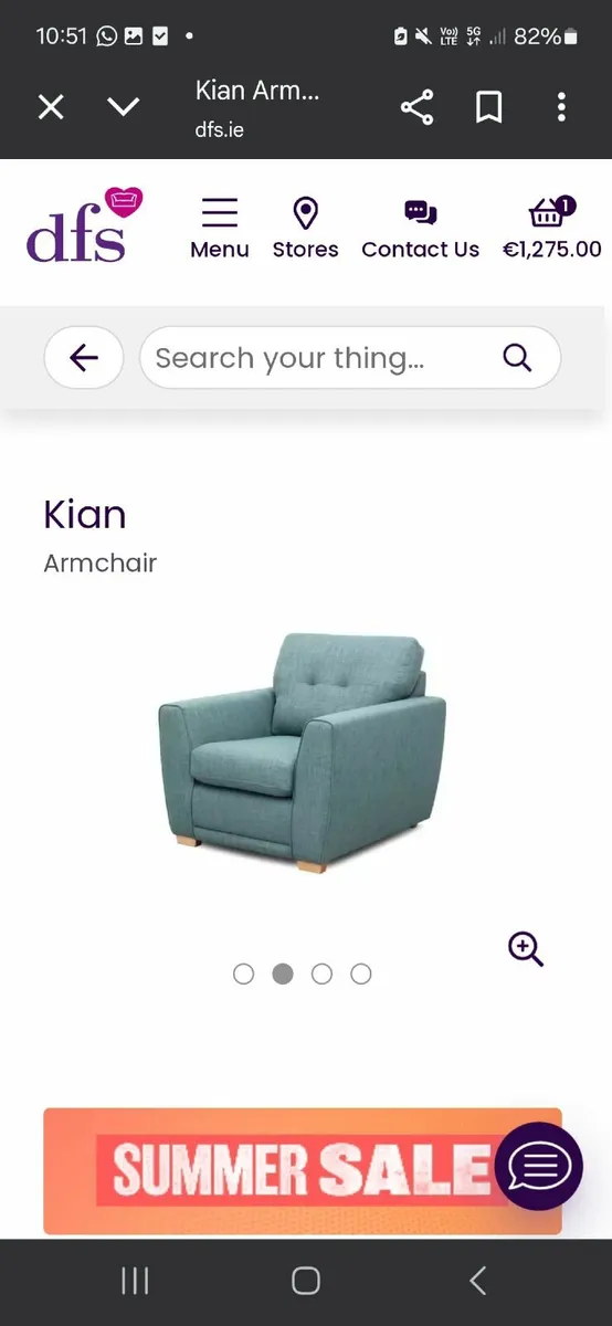3 seater sofa / couch and 2 armchairs - Image 3