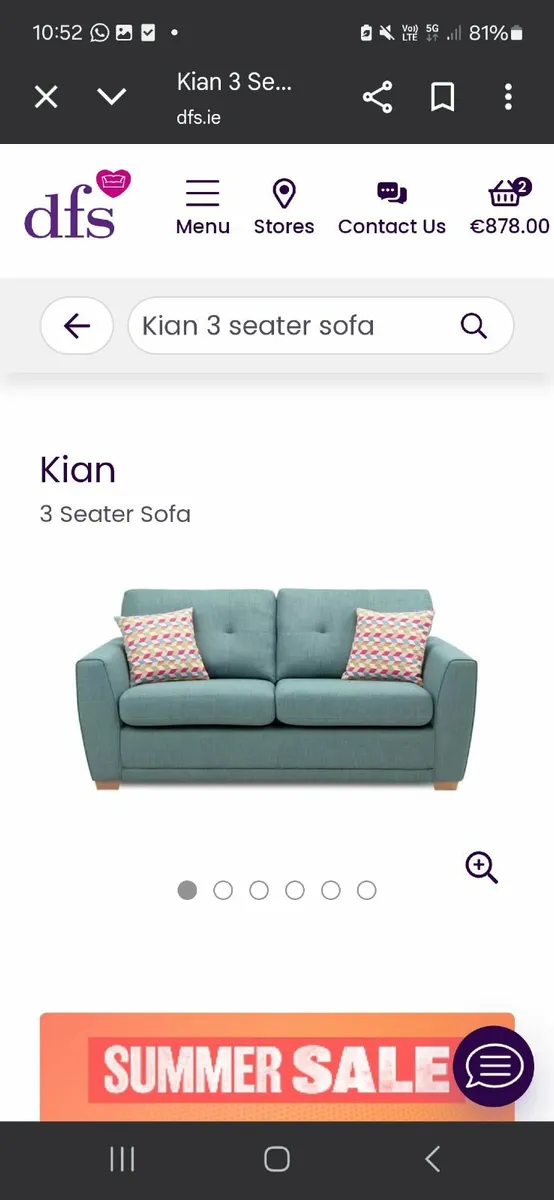 3 seater sofa / couch and 2 armchairs - Image 1