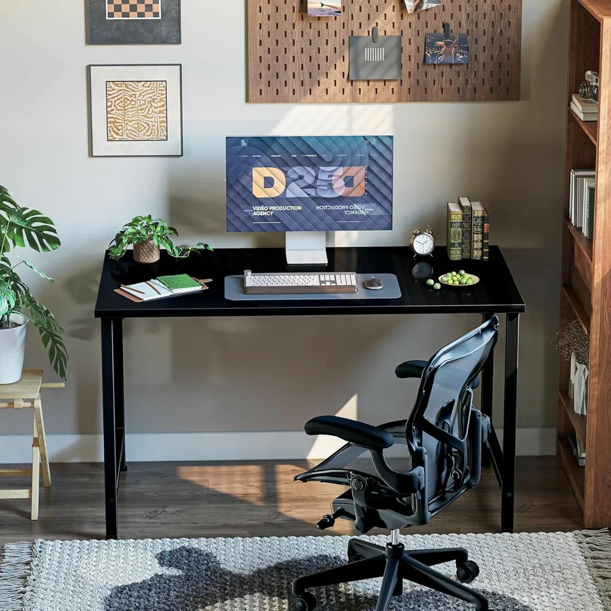 100cm Computer Home Office Desk Study Gaming Black - Image 1