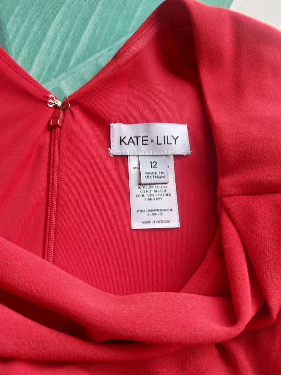 Red Dress Size 12 Kate Lily - Image 3