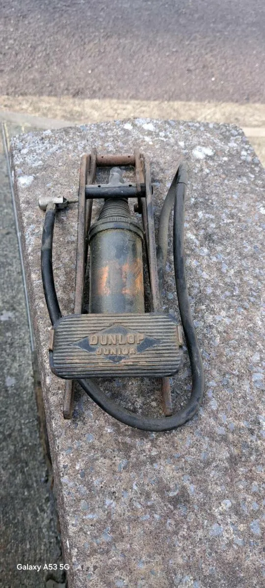 Old original  Dunlop  foot  pump - Image 1