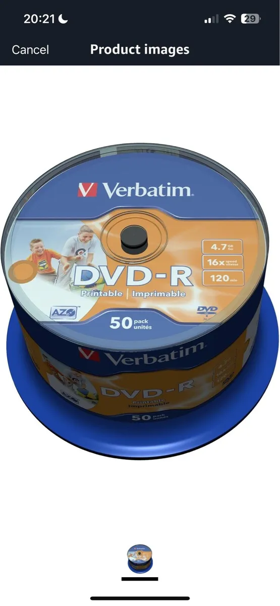 Verbatim DVD-R unopened pack of 50 - Image 2
