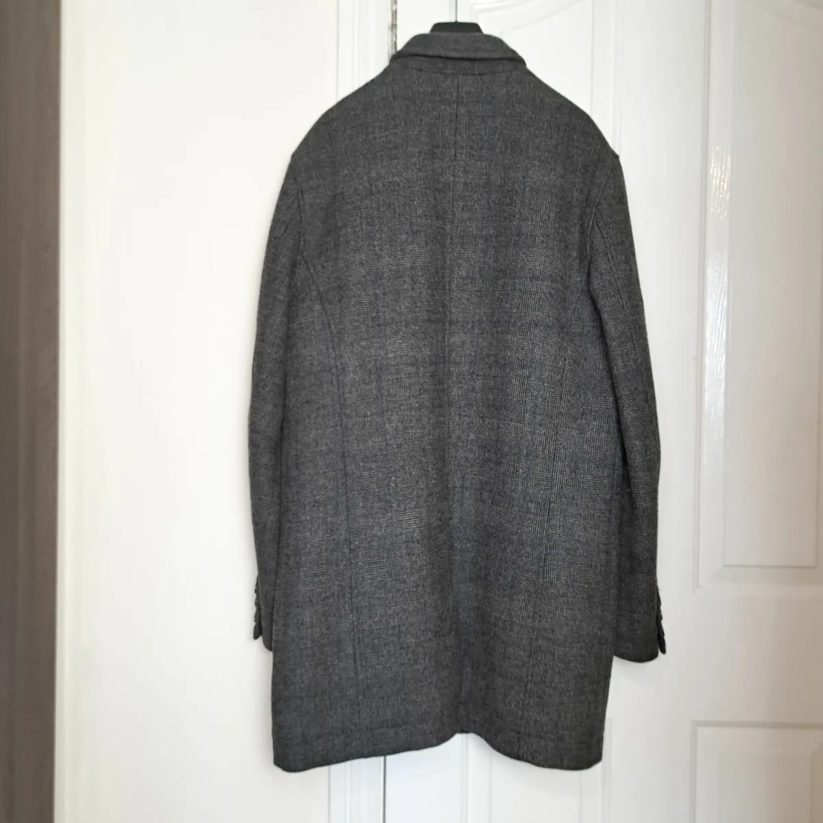 Topman Grey Classic Coat Size L Wool Blend - Image 3