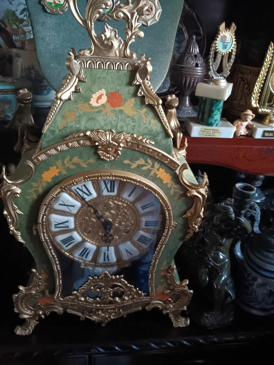 Vintage  Italian Boulle style clock - Image 3