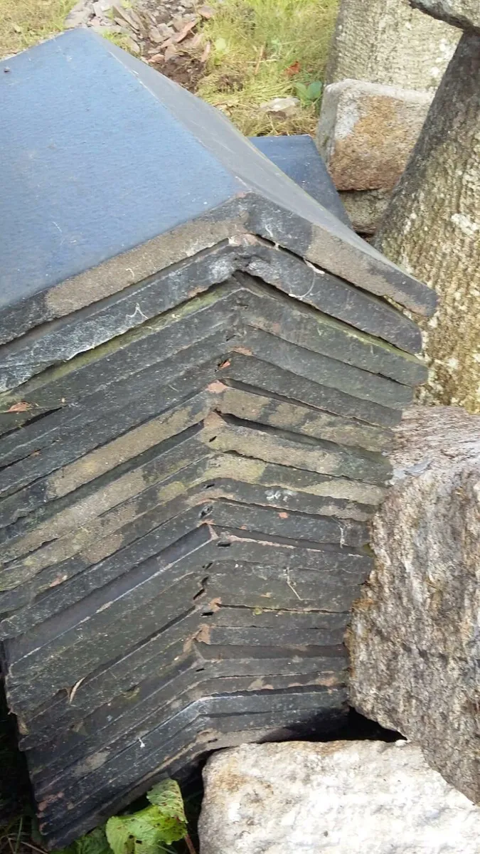 Bangor slates chimney pots floor ridge roof tiles - Image 2