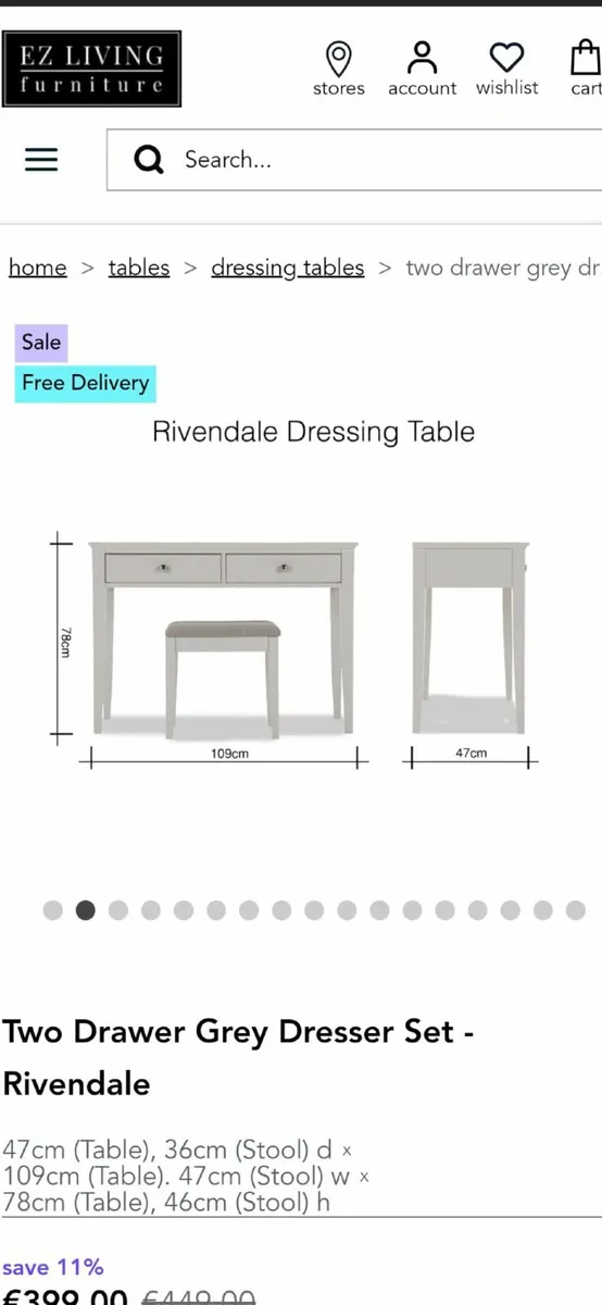 Dressing table & stool - Image 1
