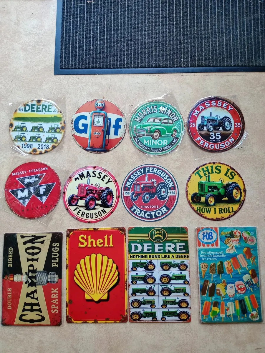 Vintage style Metal Signs €10 each - Image 1
