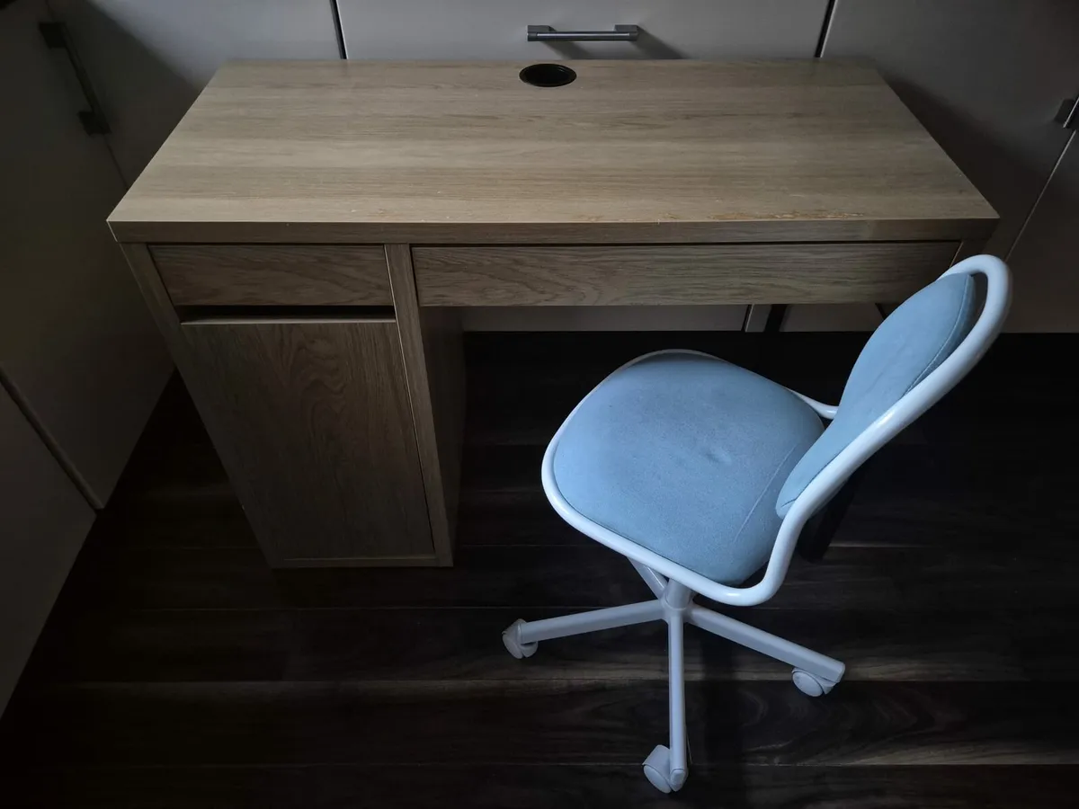 Ikea Micke desk with Orfjall swivel Chair - Image 1