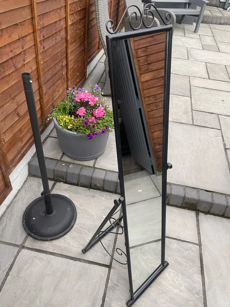 Long Black Steel Mirror - Image 4