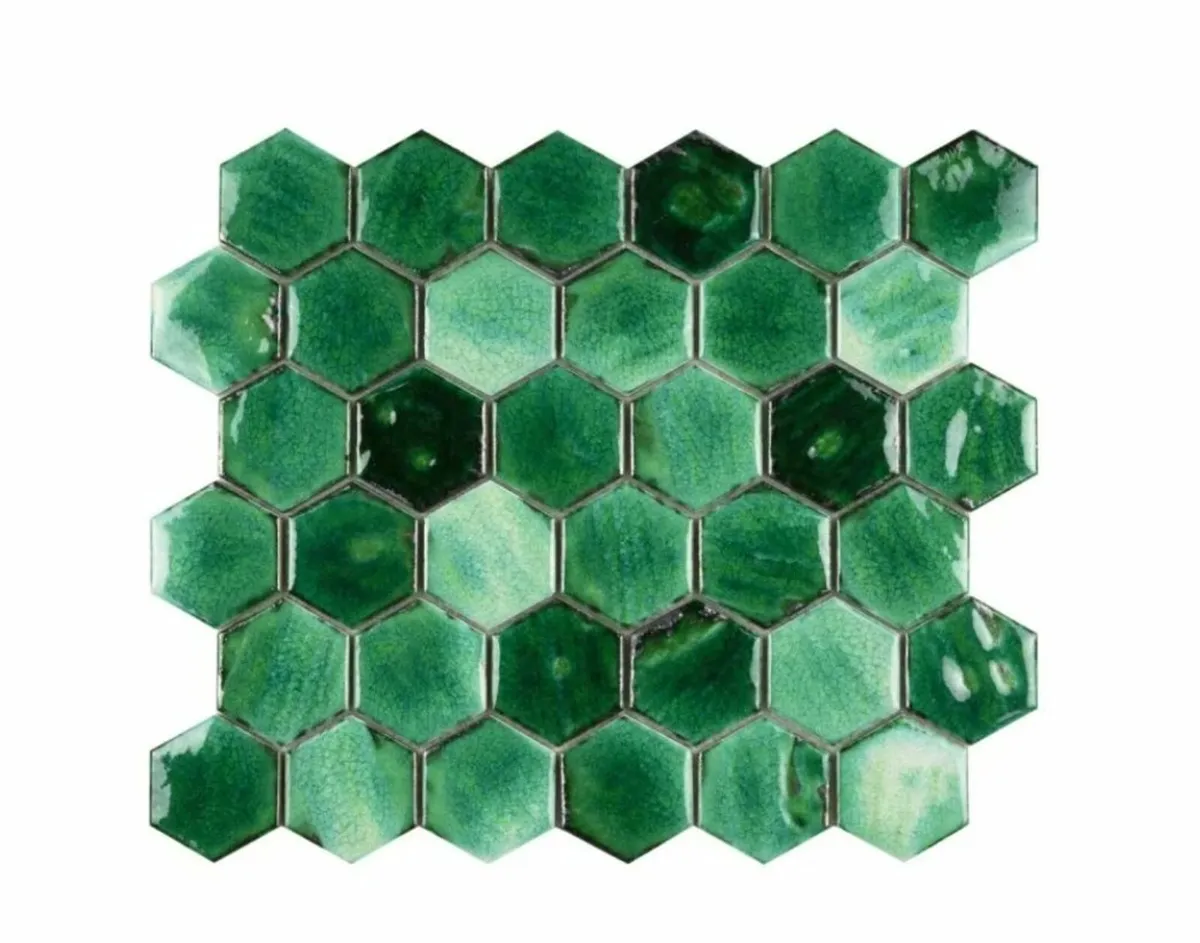 Emerald Hex Mosaic Sheet - WAS €39 Each! - Image 2