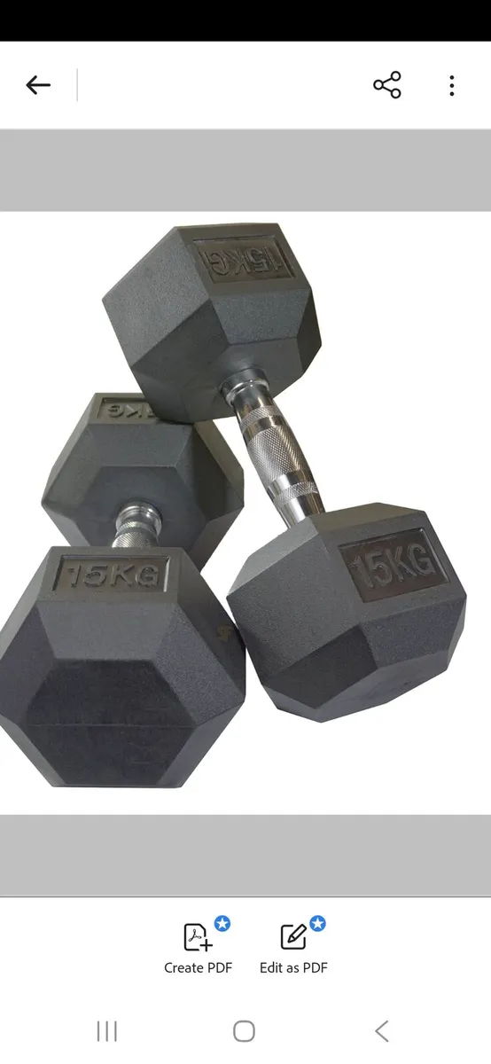 Brand new 2x15 hex dumbbells