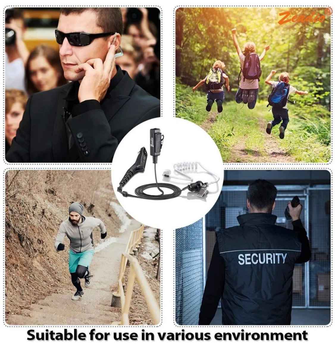 Security ptt earpiece and microphone kit x2 - Image 2