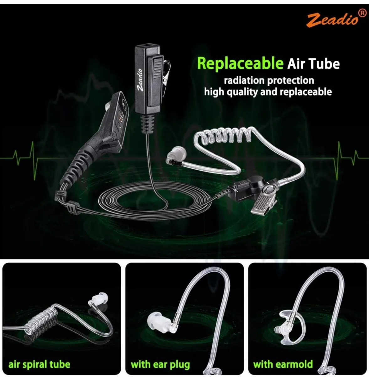 Security ptt earpiece and microphone kit x2 - Image 3