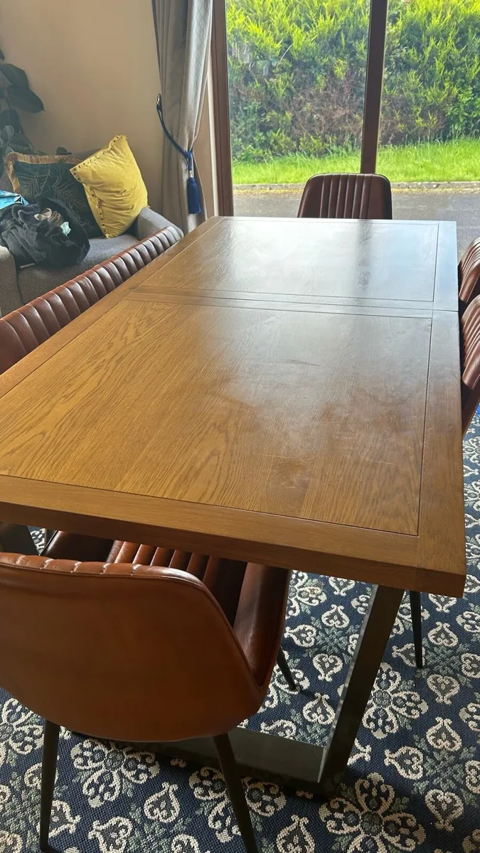 Kitchen table chairs and bench - Image 1
