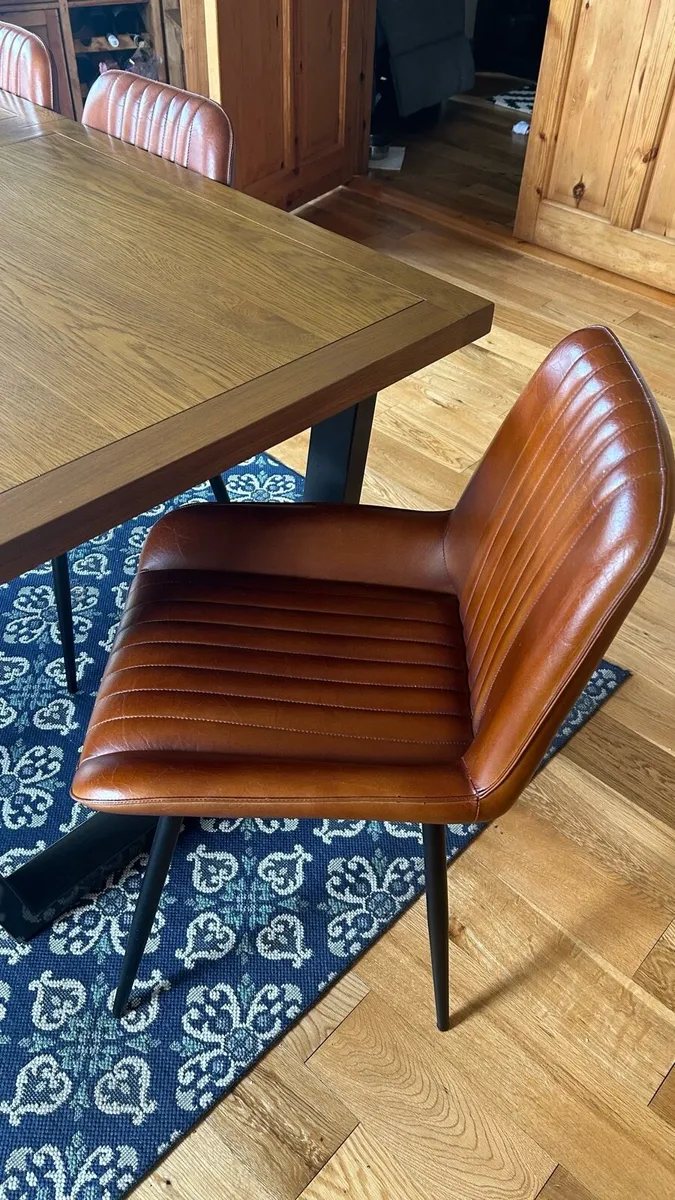 Kitchen table chairs and bench - Image 2