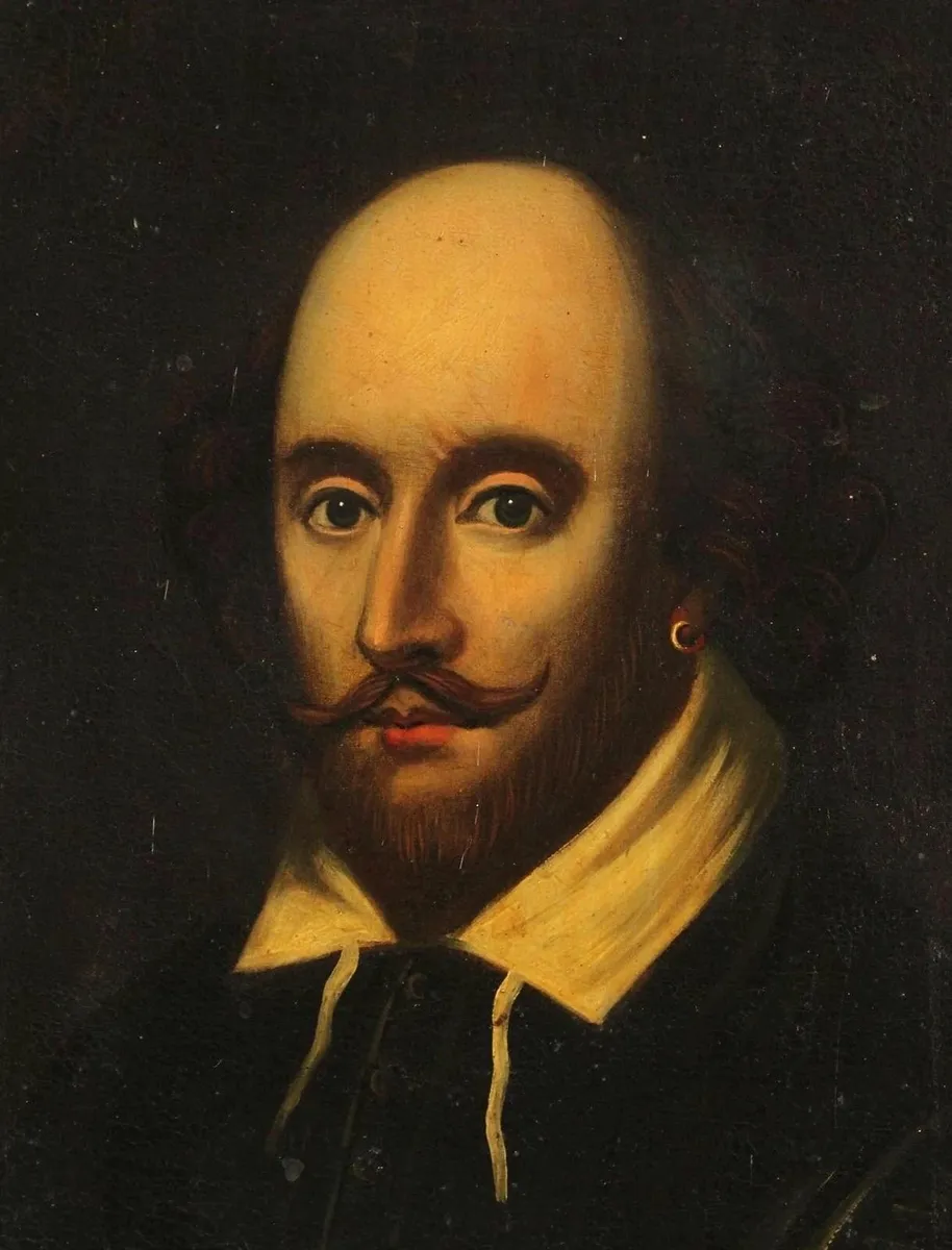 Early 17thC Tempera Portrait of William Shakespear - Image 2