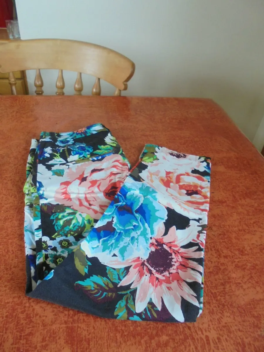 H&M Floral Straight Leg Trousers for Sale - Image 1
