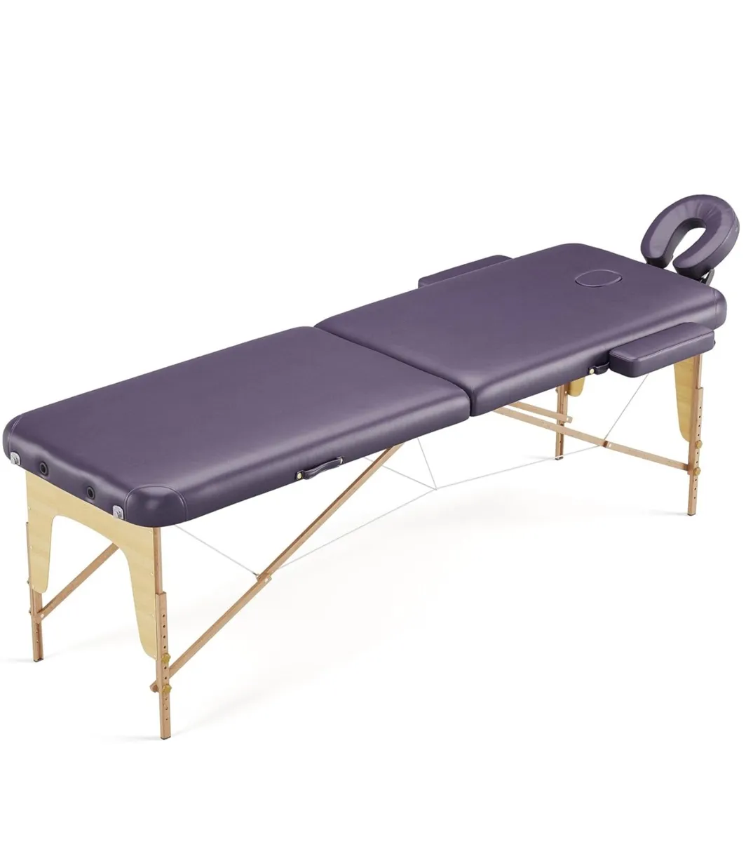 NEW Massage table, 2 zones wooden. Recliner massag - Image 2