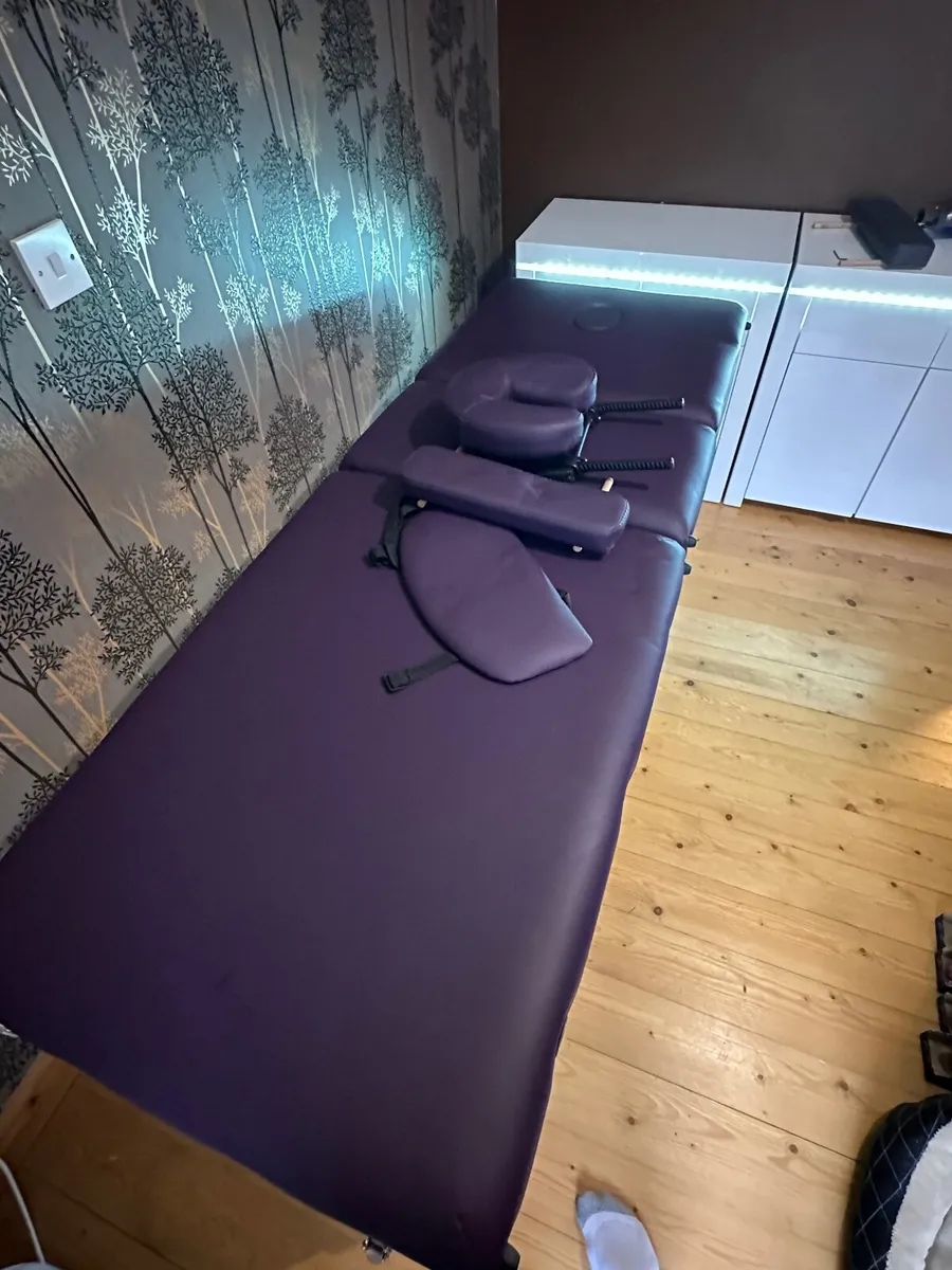 NEW Massage table, 2 zones wooden. Recliner massag - Image 1