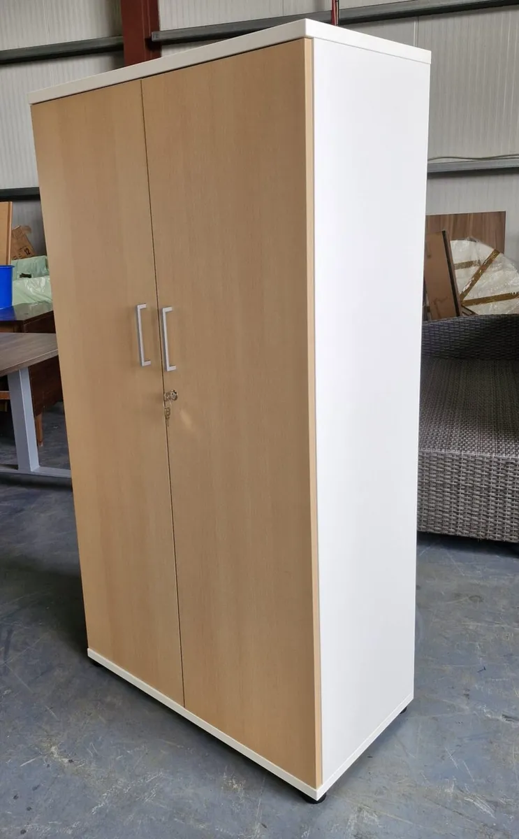 7 x Beech storage units 1508h x 800mm wide - Image 3