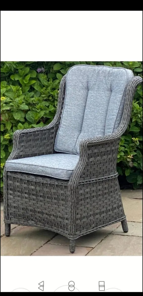 Brand New Dark Grey Rattan Chairs x 2