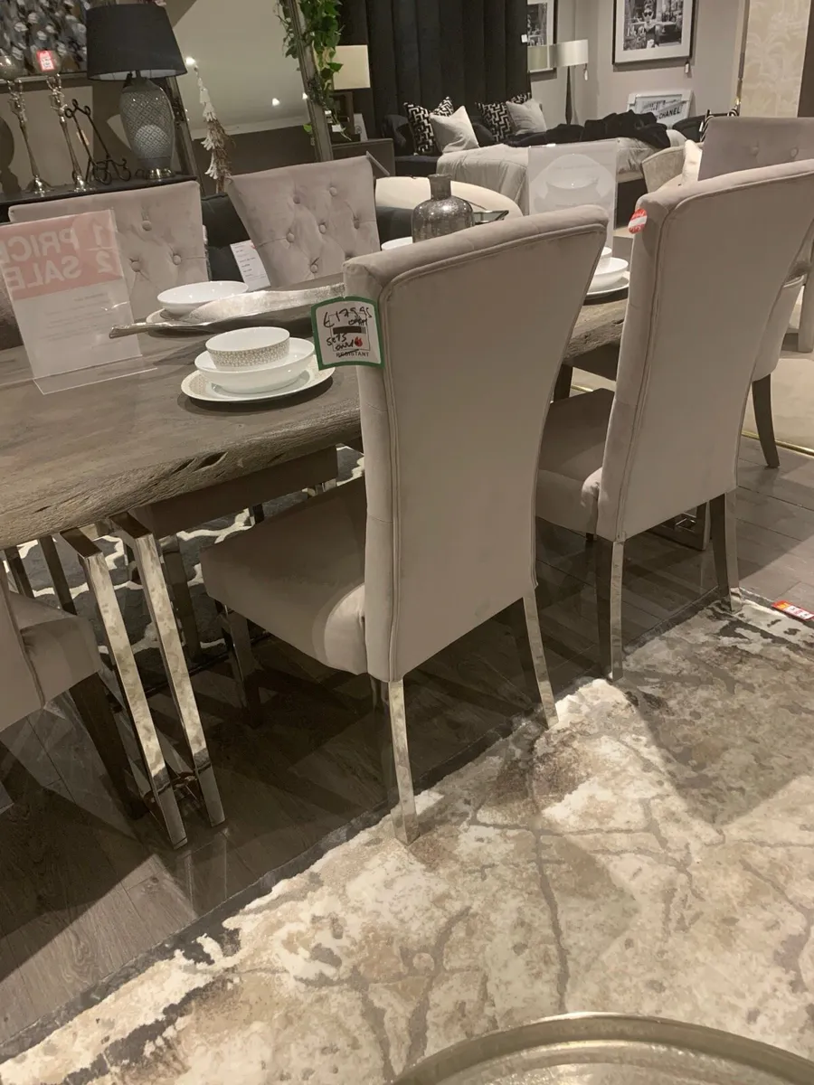 Dining chairs set of 6 assembled and new - Image 2