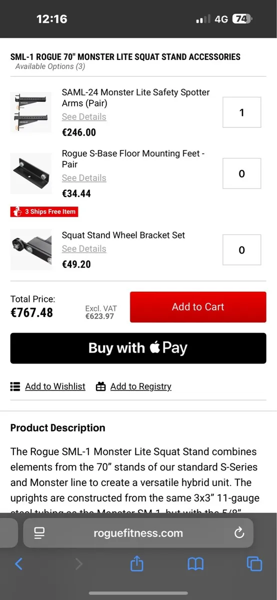 ROGUE AB2 WEIGHT BENCH + MONSTER RACK, 1/2 PRICE!! - Image 3